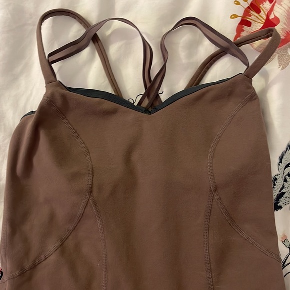 Zella womens athleisure cross back cami with built in bra - Picture 2 of 5